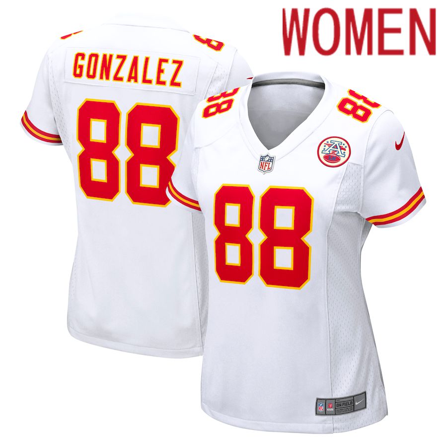 Women Kansas City Chiefs #88 Tony Gonzalez Nike White Retired Game NFL Jersey